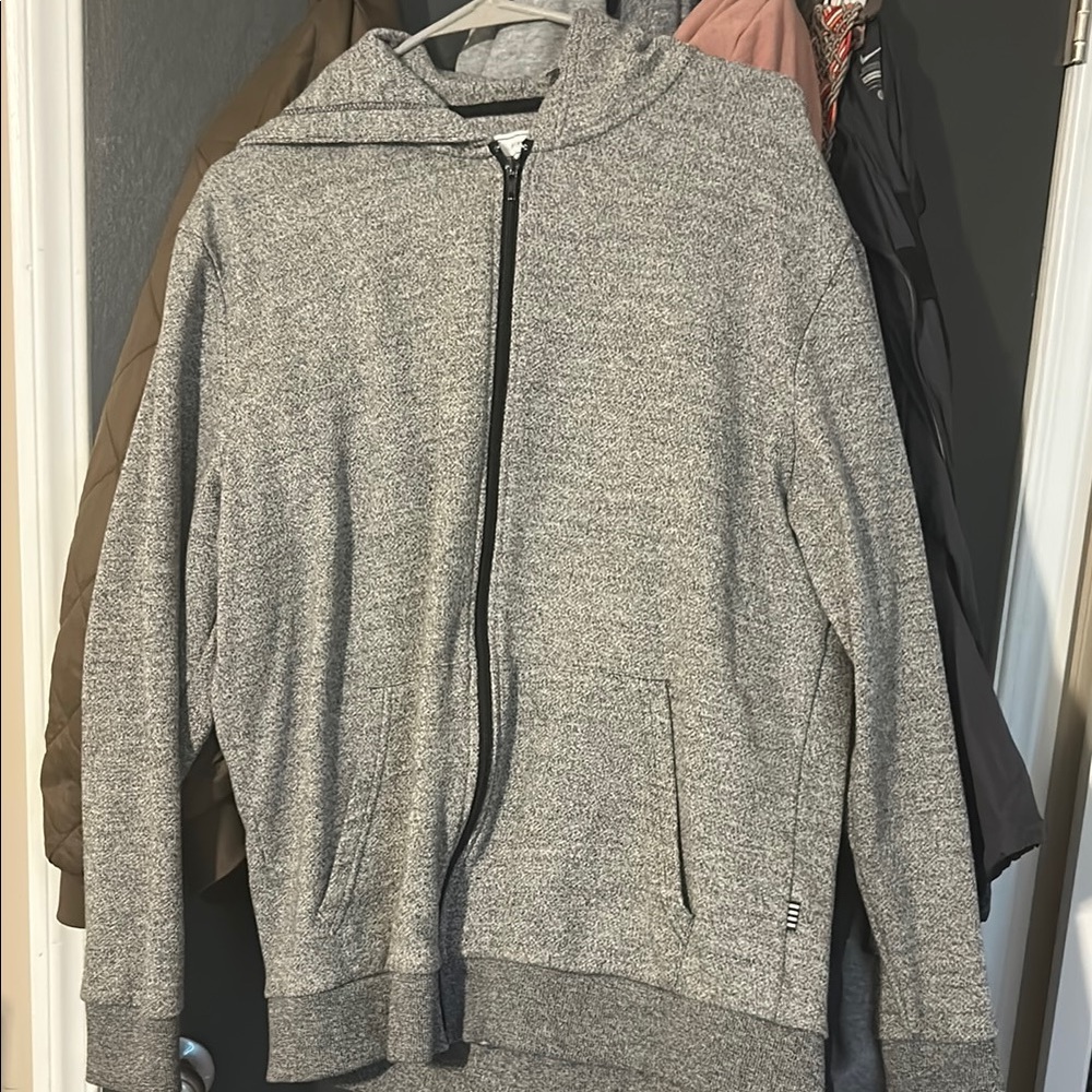 Gray Zip-Up Hoodie